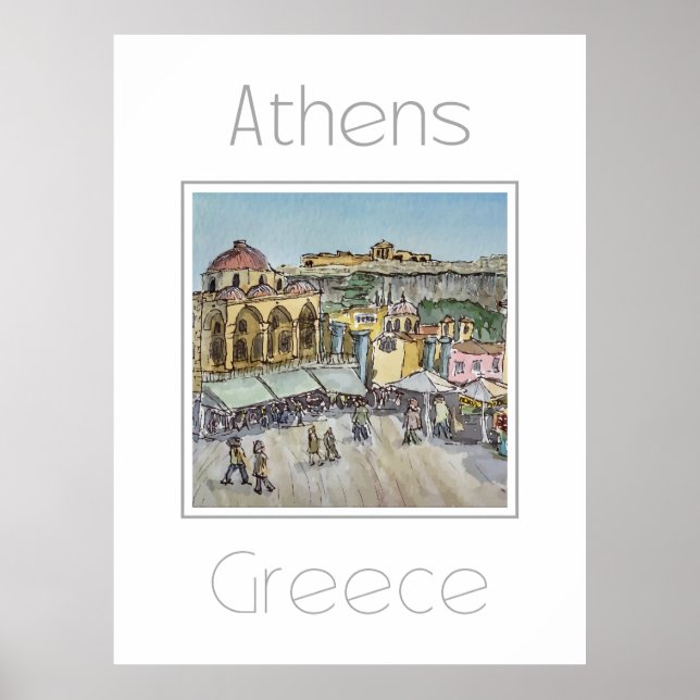 Reiseplakat für Athen - Griechenland Poster (Vorne)