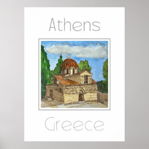 Reiseplakat für Athen - Griechenland Poster