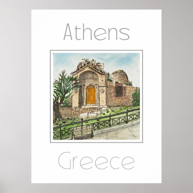 Reiseplakat für Athen - Griechenland Poster (Vorne)