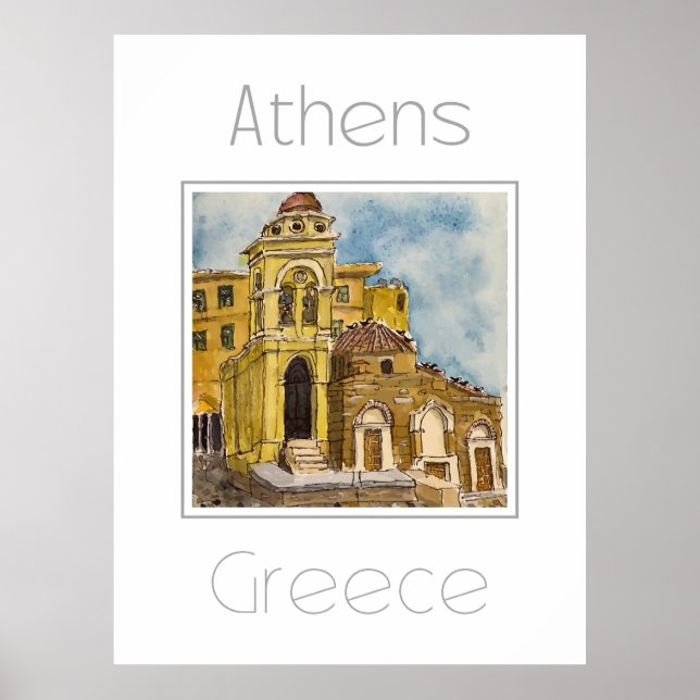 Reiseplakat für Athen - Griechenland Poster (Vorne)