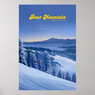 Reiseplakat für das Bear Mountain Ski Resort Poster