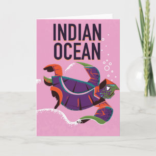 Reiseplakat für den Indischen Ozean Feiertagskarte