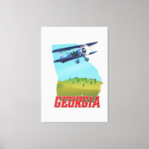 Reiseplakat für den US-Bundesstaat Georgia, Leinwanddruck