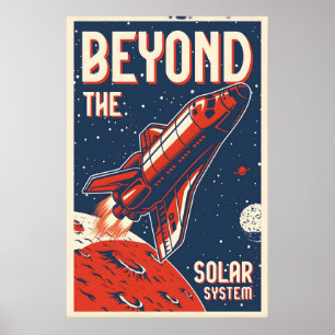 Reiseplakat für den Weltraum jenseits des Sonnensy Poster