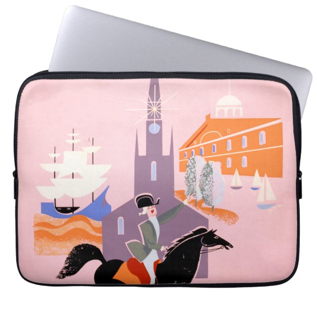 Reiseplakat für deutsche Fluggesellschaften nach B Laptopschutzhülle (Vorderseite)