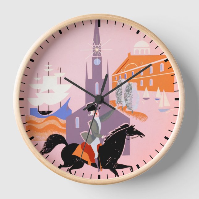 Reiseplakat für deutsche Fluggesellschaften nach B Uhr (Vorderseite)