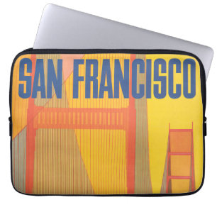 Reiseplakat für Flug Twa nach San Francisco Laptopschutzhülle