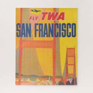 Reiseplakat für Flug Twa nach San Francisco Puzzle