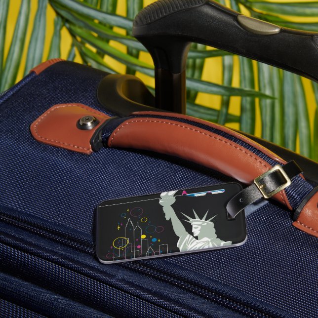 Reiseplakat für Flüge mit Northwest Airlines Gepäckanhänger (Vorderseite Insitu 3)