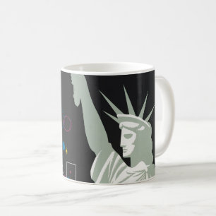 Reiseplakat für Flüge mit Northwest Airlines Kaffeetasse