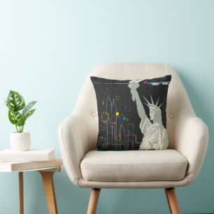 Reiseplakat für Flüge mit Northwest Airlines Kissen