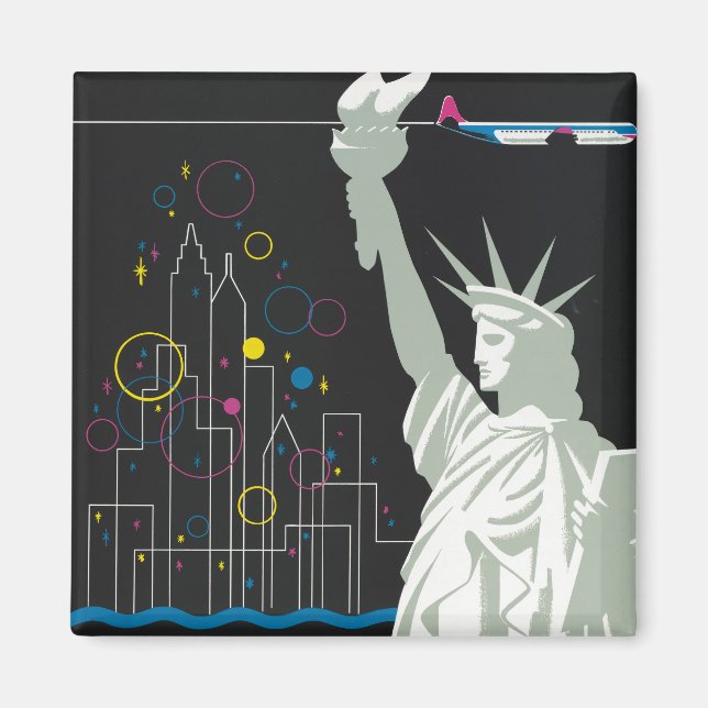 Reiseplakat für Flüge mit Northwest Airlines Magnet (Vorne)