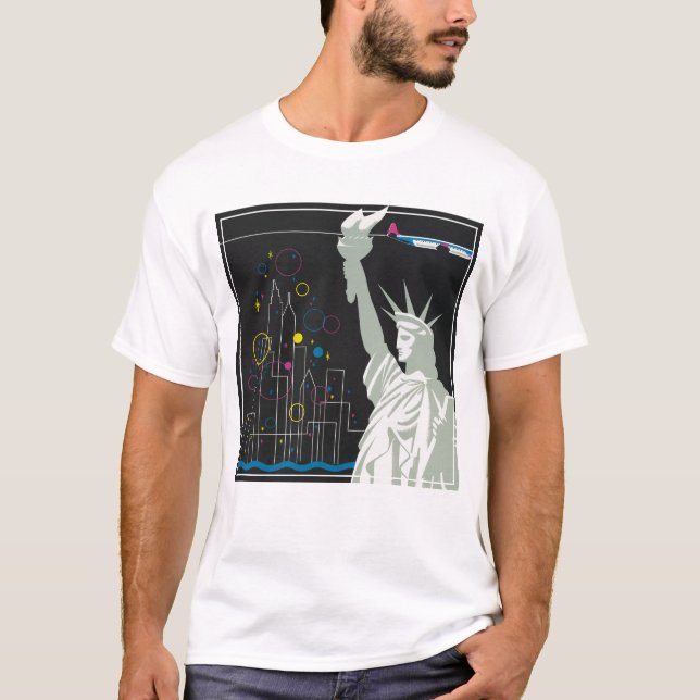 Reiseplakat für Flüge mit Northwest Airlines T-Shirt (Vorderseite)