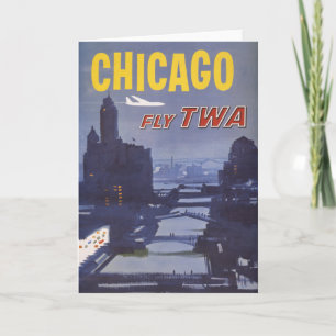 Reiseplakat für Flüge von Trans World Airlines Karte