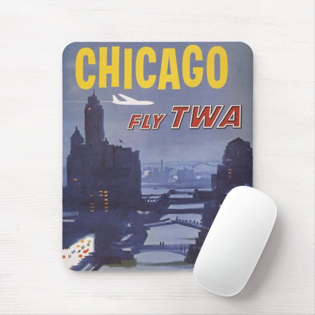 Reiseplakat für Flüge von Trans World Airlines Mousepad (Mit Mouse)