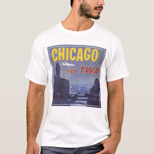 Reiseplakat für Flüge von Trans World Airlines T-Shirt (Vorderseite)