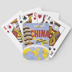 Reiseplakat für Fluggesellschaften aus Nordwesteur Spielkarten