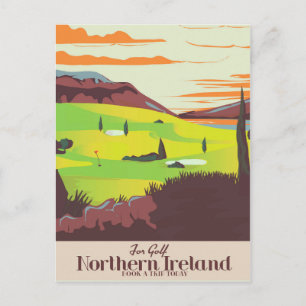 Reiseplakat 'Für Golf' Nordirland Postkarte