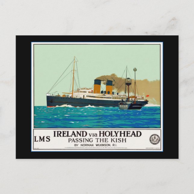Reiseplakat für Irland über Holyheand Postkarte (Vorderseite)