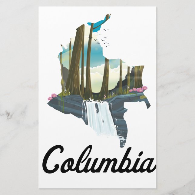 Reiseplakat für Kolumbien Briefpapier (Vorderseite)