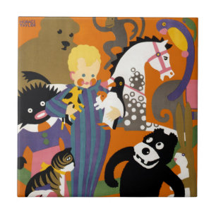 Reiseplakat für Londoner Untergrund U-Bahn Fliese