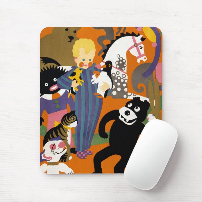 Reiseplakat für Londoner Untergrund U-Bahn Mousepad (Mit Mouse)