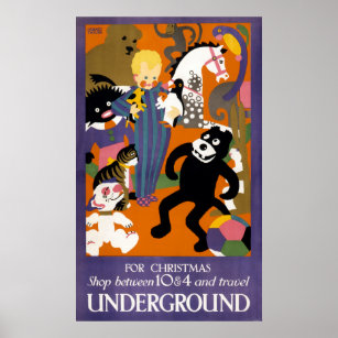 Reiseplakat für Londoner Untergrund U-Bahn Poster
