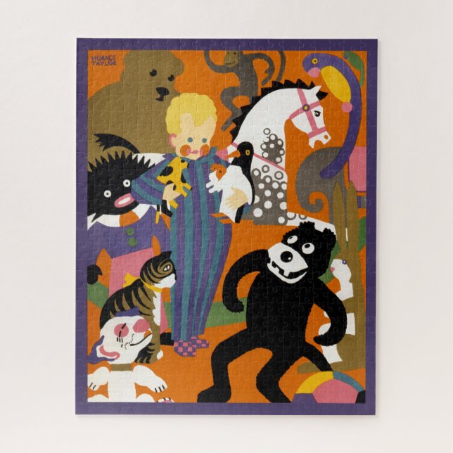 Reiseplakat für Londoner Untergrund U-Bahn Puzzle (Vertikal)