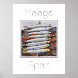 Reiseplakat für Malaga Spanien Poster