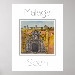 Reiseplakat für Malaga Spanien Poster