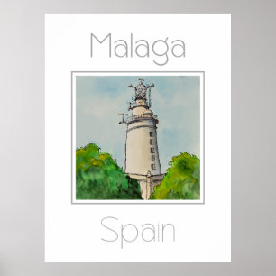 Reiseplakat für Malaga Spanien Poster
