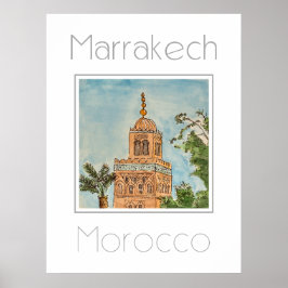 Reiseplakat für Marrakesch Marokko Poster