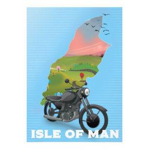Reiseplakat für Motorrad Isle of Man Fotodruck
