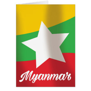 Reiseplakat für Myanmar Flag