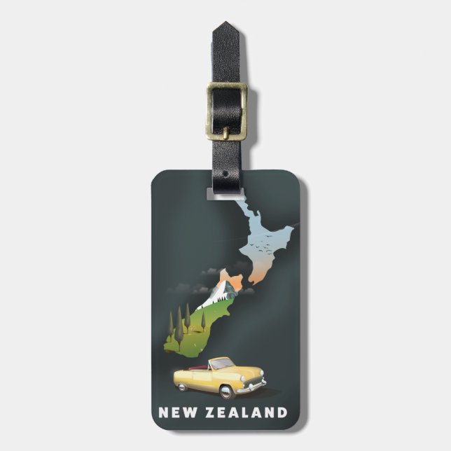 Reiseplakat für Neuseeland Gepäckanhänger (Vorderseite vertikal)
