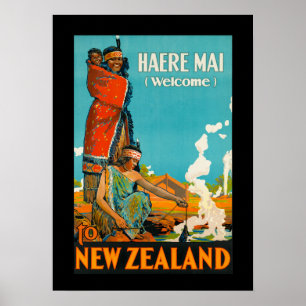 Reiseplakat für Neuseeland Poster