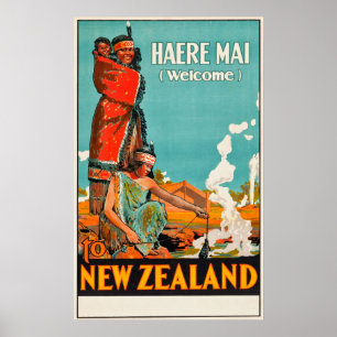 Reiseplakat für Neuseeland Poster