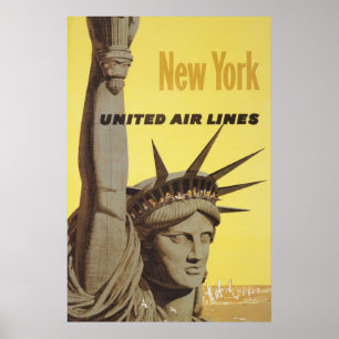 Reiseplakat für New York, United Air Lines Poster