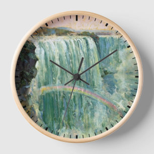 Reiseplakat für Niagara Falls im Vintage-Stil Uhr