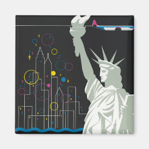 Reiseplakat für Northwest Airlines-Flüge Magnet