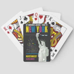 Reiseplakat für Northwest Airlines-Flüge Spielkarten