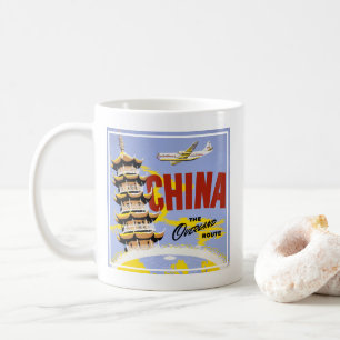 Reiseplakat für Northwest Orient Airlines Kaffeetasse