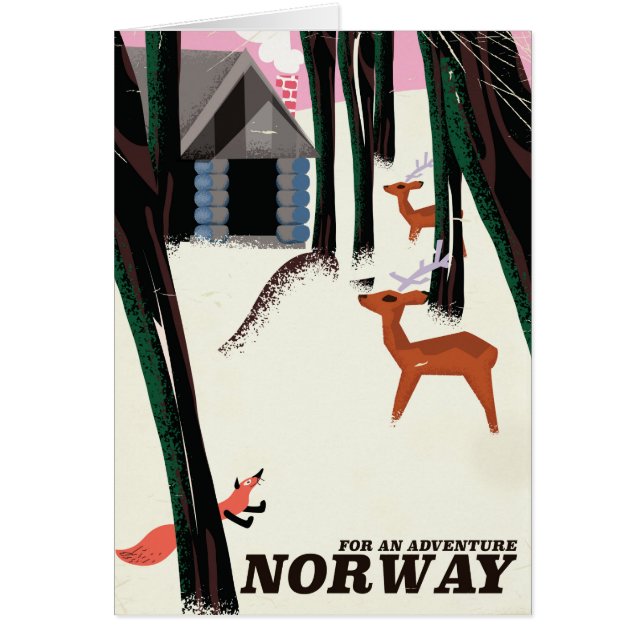 Reiseplakat für Norwegen Cartoon (Vorne)