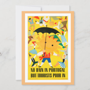 Reiseplakat für Portugal im Vintage-Stil Karte