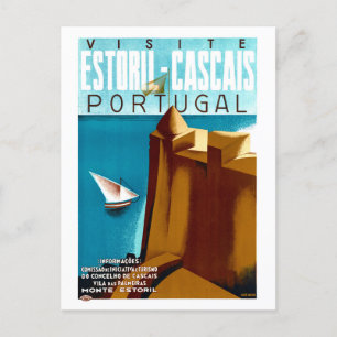 Reiseplakat für Portugal im Vintage-Stil Postkarte