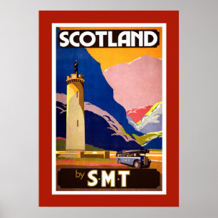 Reiseplakat für Schottland im Vintage-Stil Poster