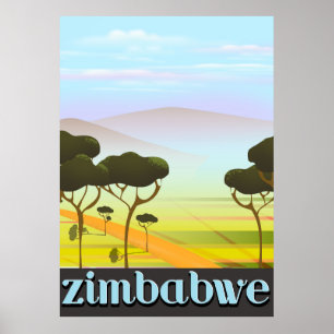 Reiseplakat für Simbabwe Poster
