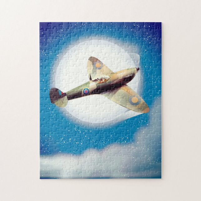 Reiseplakat für Spitfire-Flugzeuge Puzzle (Vertikal)