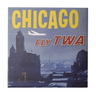 Reiseplakat für Trans World Airlines Flüge Fliese
