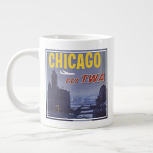 Reiseplakat für Trans World Airlines Flüge Jumbo-Tasse